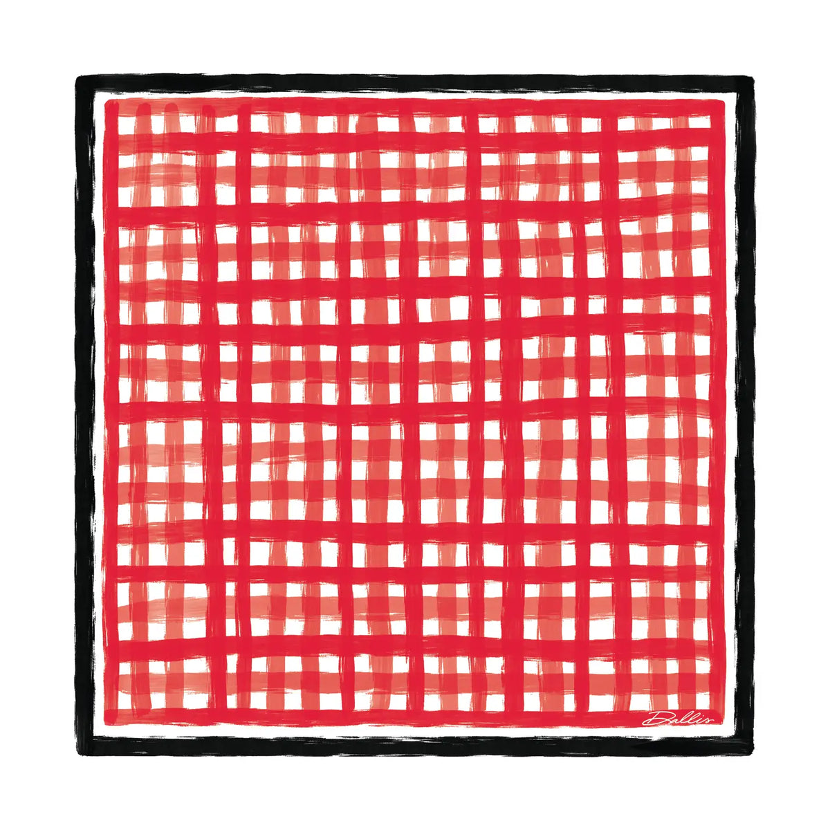 The Tailgate Check Scarf/ Red + Black
