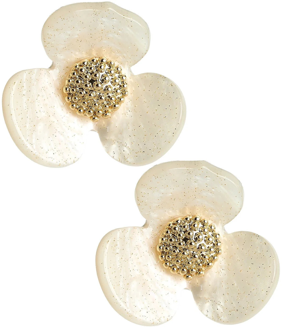 Lisi Lerch/ The Bell Acrylic Flower Earring/ White