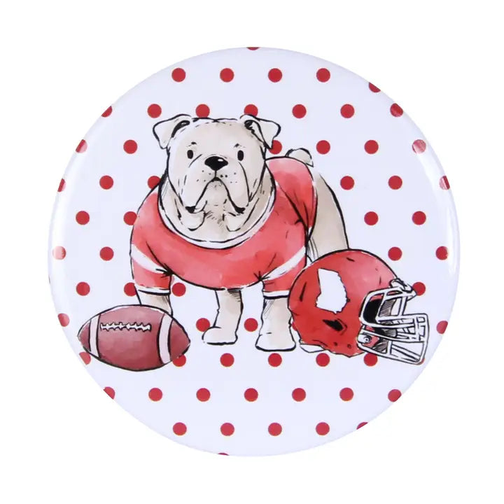 The Bulldog Polka Dot Pin