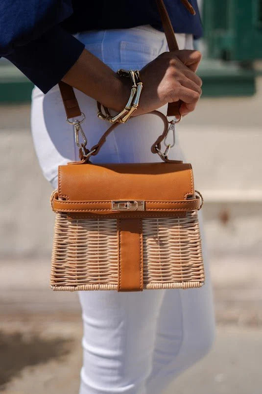 Lisi Lerch/ The Celine Wicker Handbag/ Camel