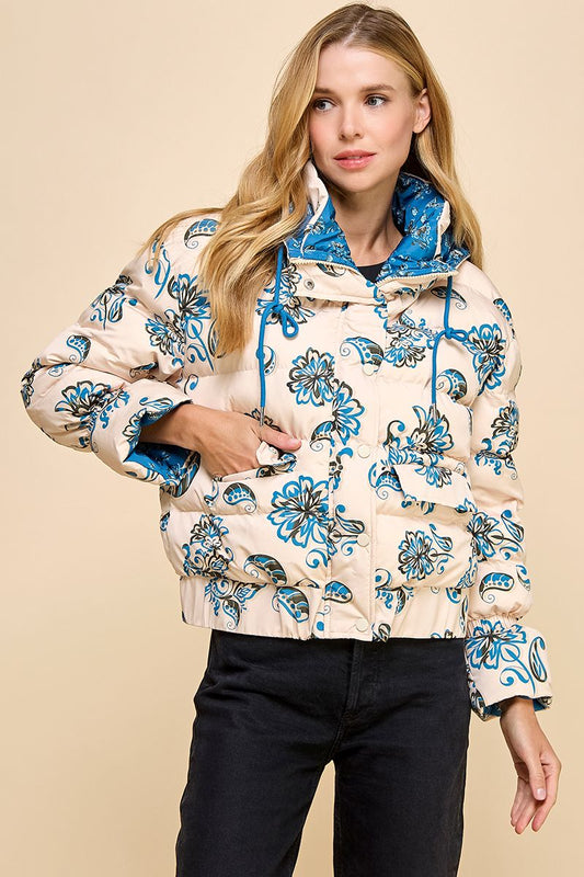 The Persephone Printed Puffer