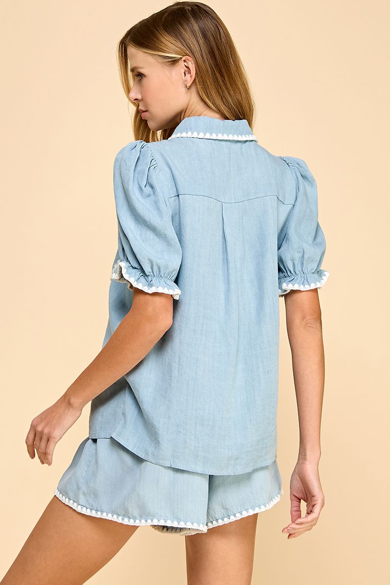 The Darla Denim Top