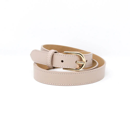 The Ledford Leather Belt/ Nude