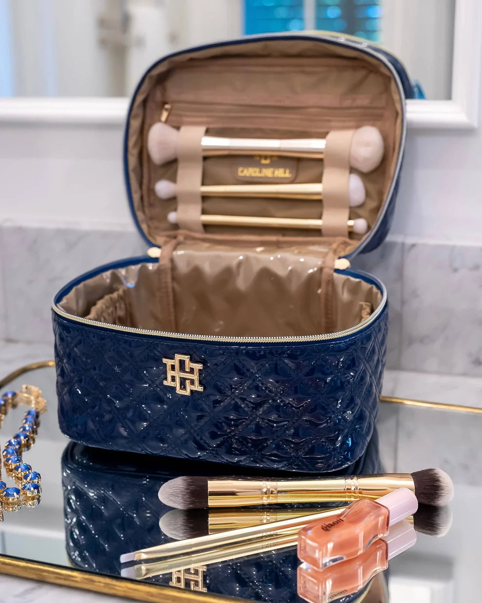 The Hampton Train Case/ Navy Patent