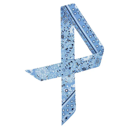 The Knotted Light Blue Bandana Scarf
