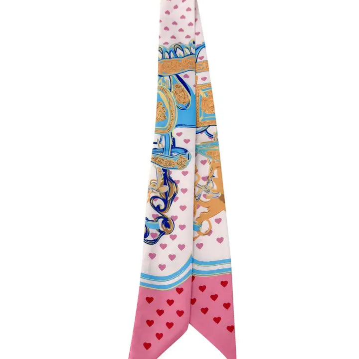 The Knotted Pink Heart Scarf Necklace