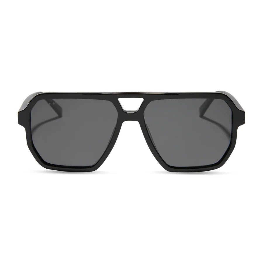 DIFF/ Cameron Sunglasses/ Black + Grey Polarized