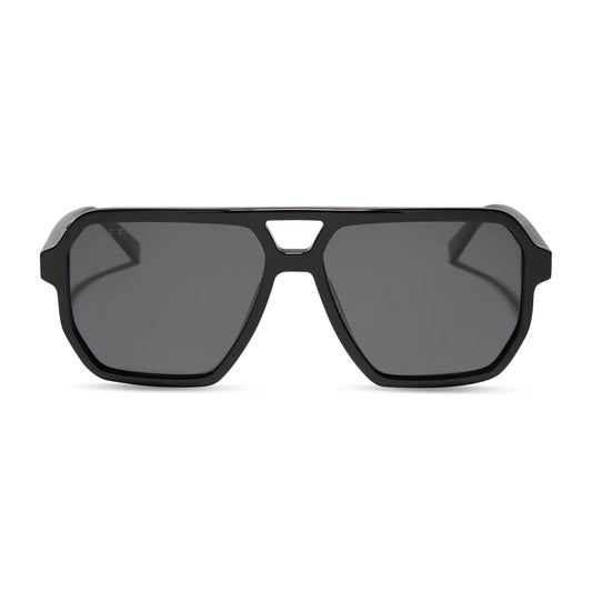 DIFF/ Cameron Sunglasses/ Black + Grey Polarized