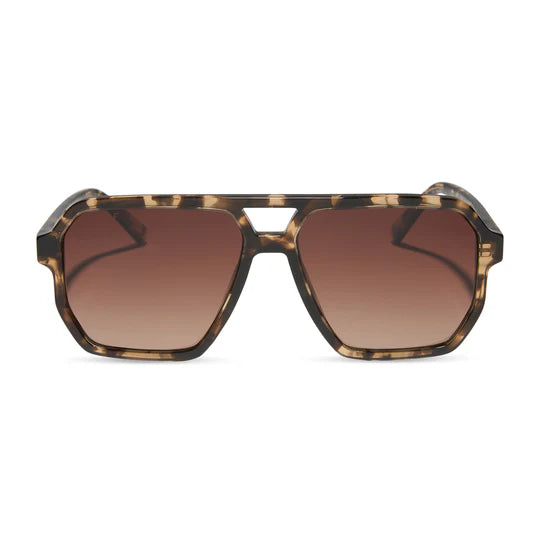 DIFF/ Cameron Sunglasses/ Espresso Tortoise + Brown Gradient Polarized