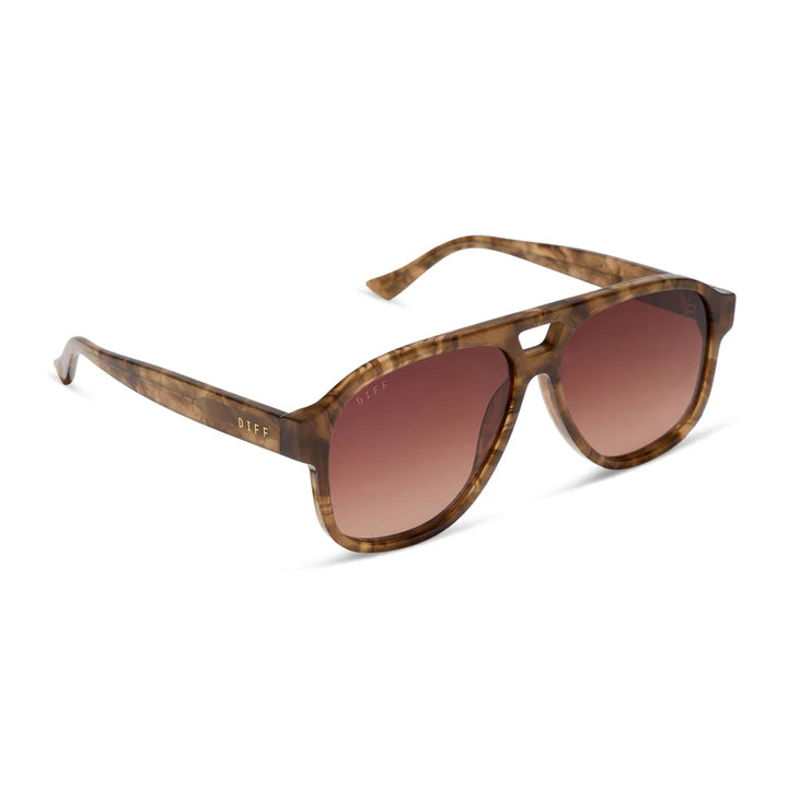 Diff/ Nash Sunglasses/ Walnut Tortoise + Brown Gradient