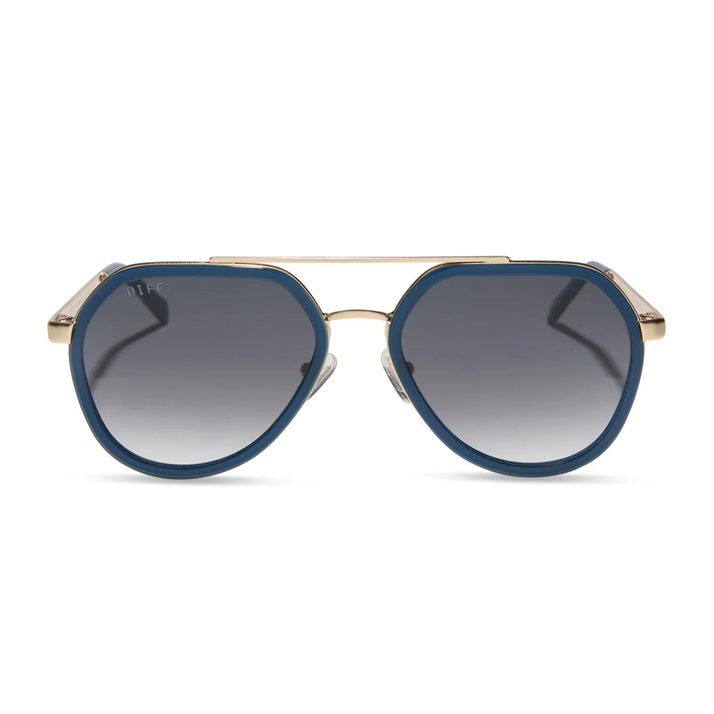 Diff/ Joey Sunglasses/ Clubhouse Blue + Brushed Gold