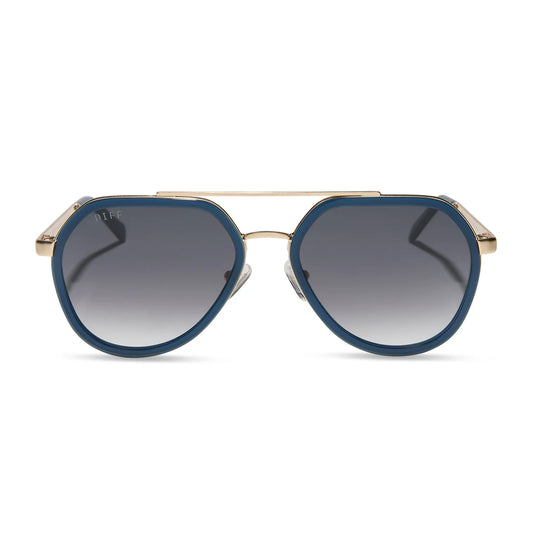 Diff/ Joey Sunglasses/ Clubhouse Blue + Brushed Gold