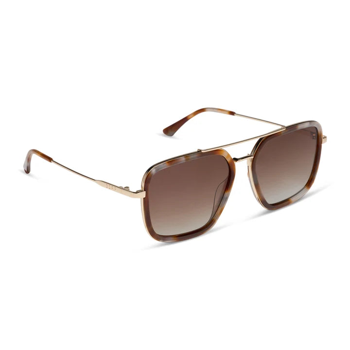 Diff/ Jordan Sunglasses/ Dove Tortoise Brown Gradient Polarized
