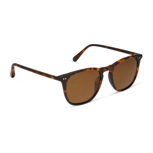 Diff/ Maxwell Sunglasses XL/ Matte Rich Tort + Brown Polarized