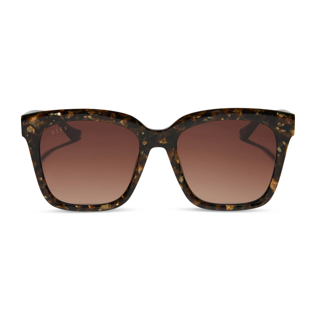 DIFF/ Meredith Sunglasses/ Glitter Tortoise + Brown Gradient