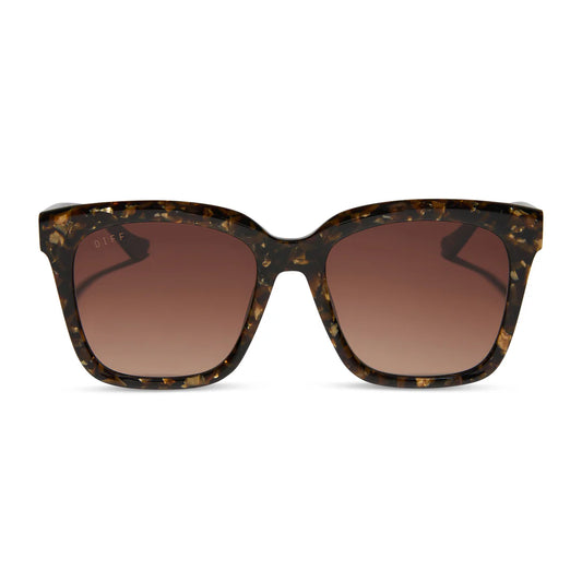 DIFF/ Meredith Sunglasses/ Glitter Tortoise + Brown Gradient