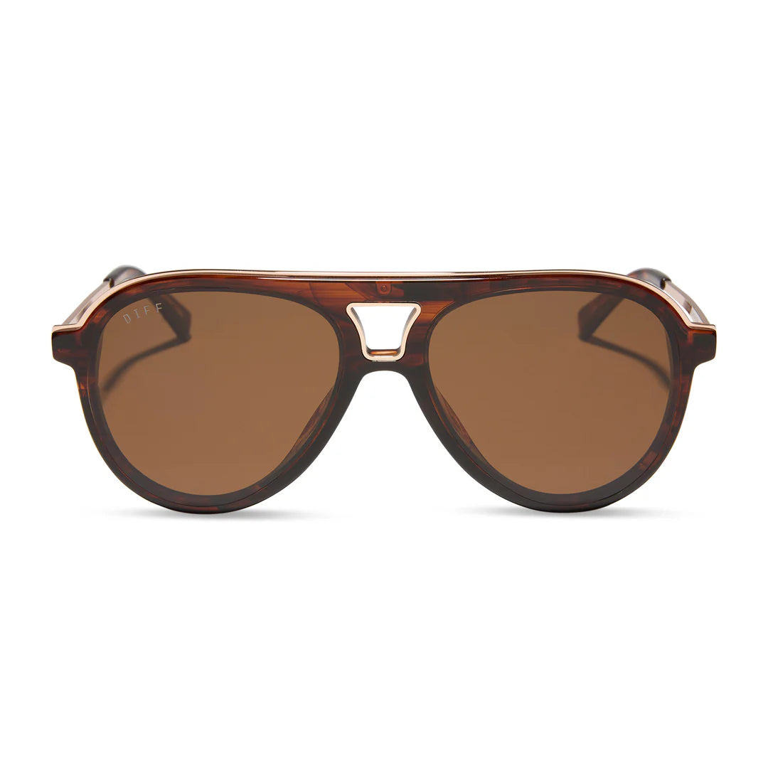 DIFF/ Tosca III Sunglasses/ Sequoia Tortoise + Brown