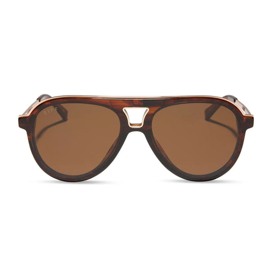 DIFF/ Tosca III Sunglasses/ Sequoia Tortoise + Brown