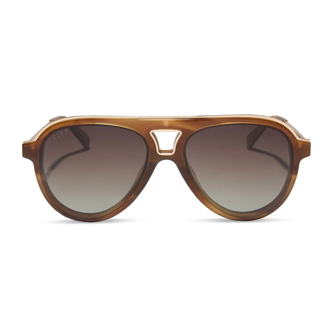 DIFF/ Tosca III Sunglasses/ Tawny Tortoise Brown Gradient Polarized