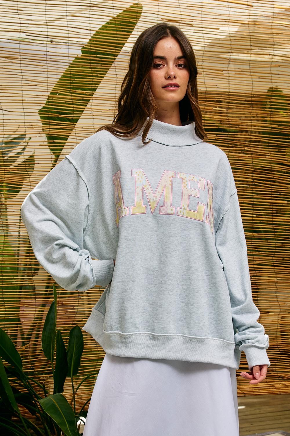 The Floral Days Amen Mockneck