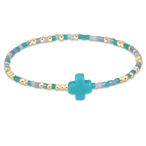 ENewton/ EGirl/ Hope Unwritten Signature Cross Bracelet-Man, I Teal Like A Woman