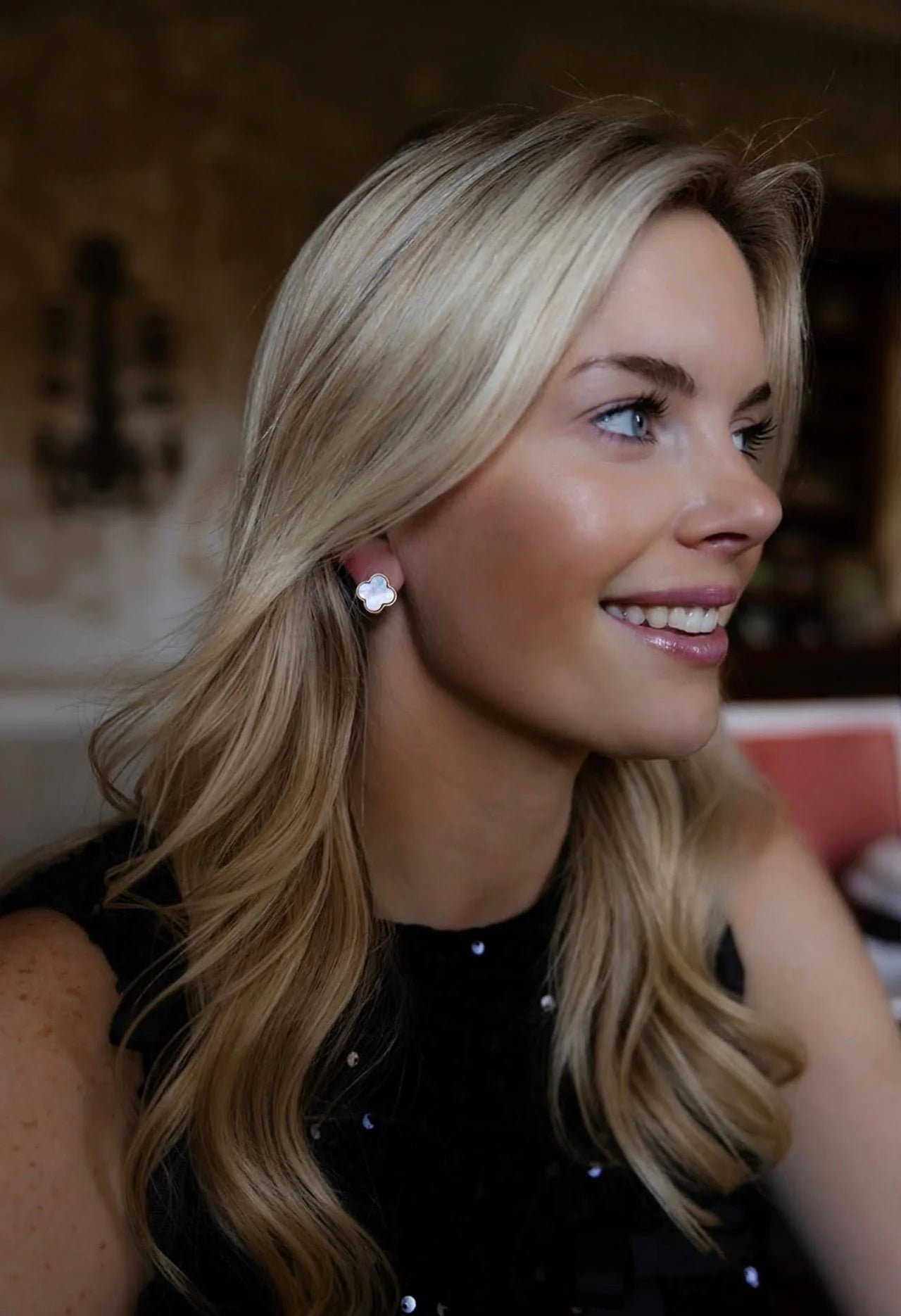 Lisi Lerch/ The Elle Clover Stud Earring/ Pearl
