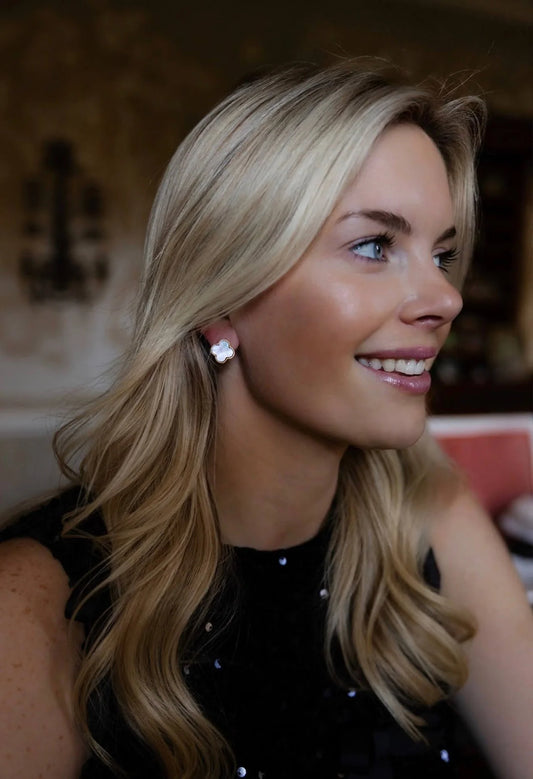 Lisi Lerch/ The Elle Clover Stud Earring/ Pearl
