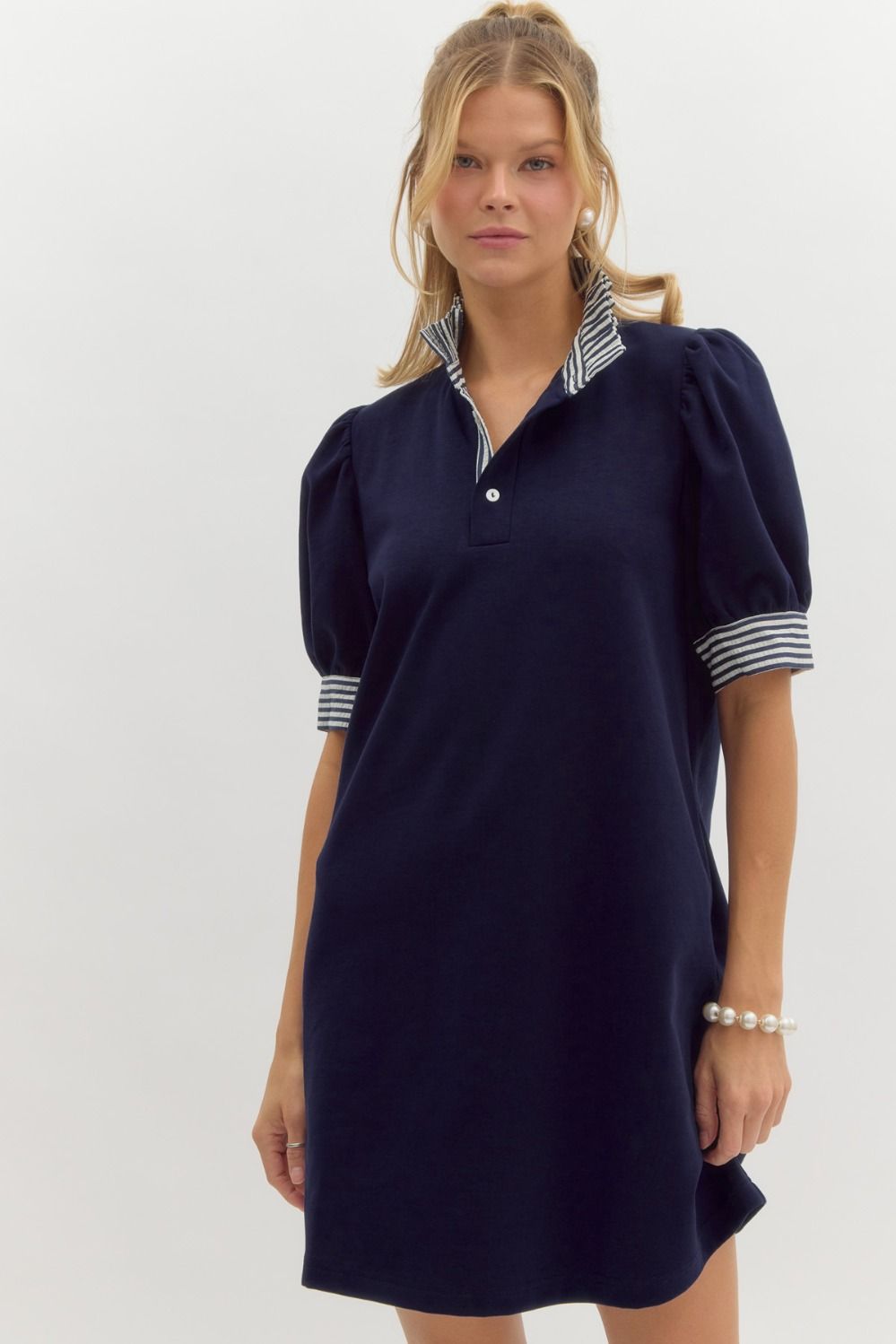 The Pinstripe Polo Dress