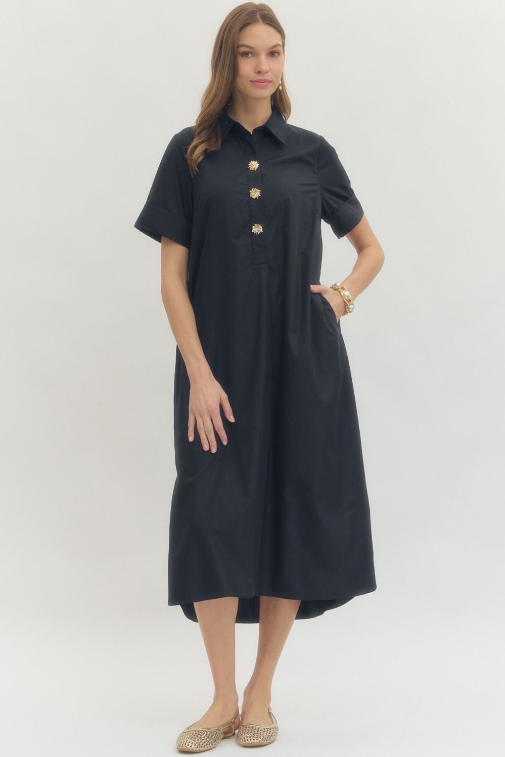The Cele Collared Midi