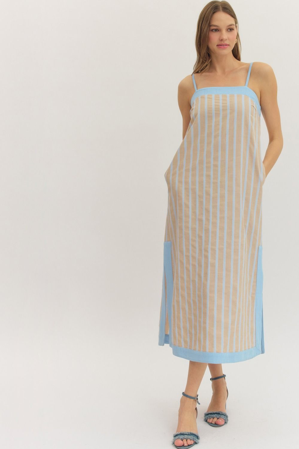 The Coastal Stripe Midi