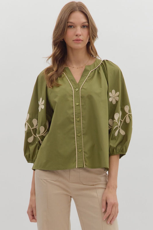 The Elaine Embroidered Top