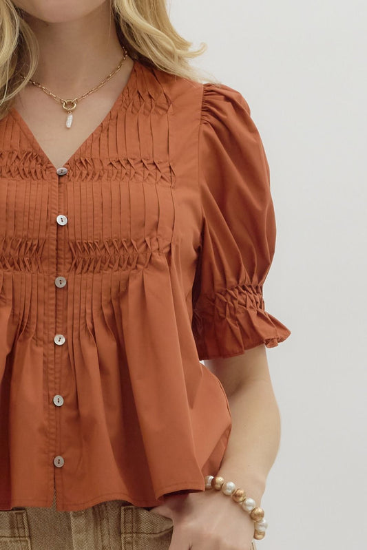 The Piza Pintuck Top