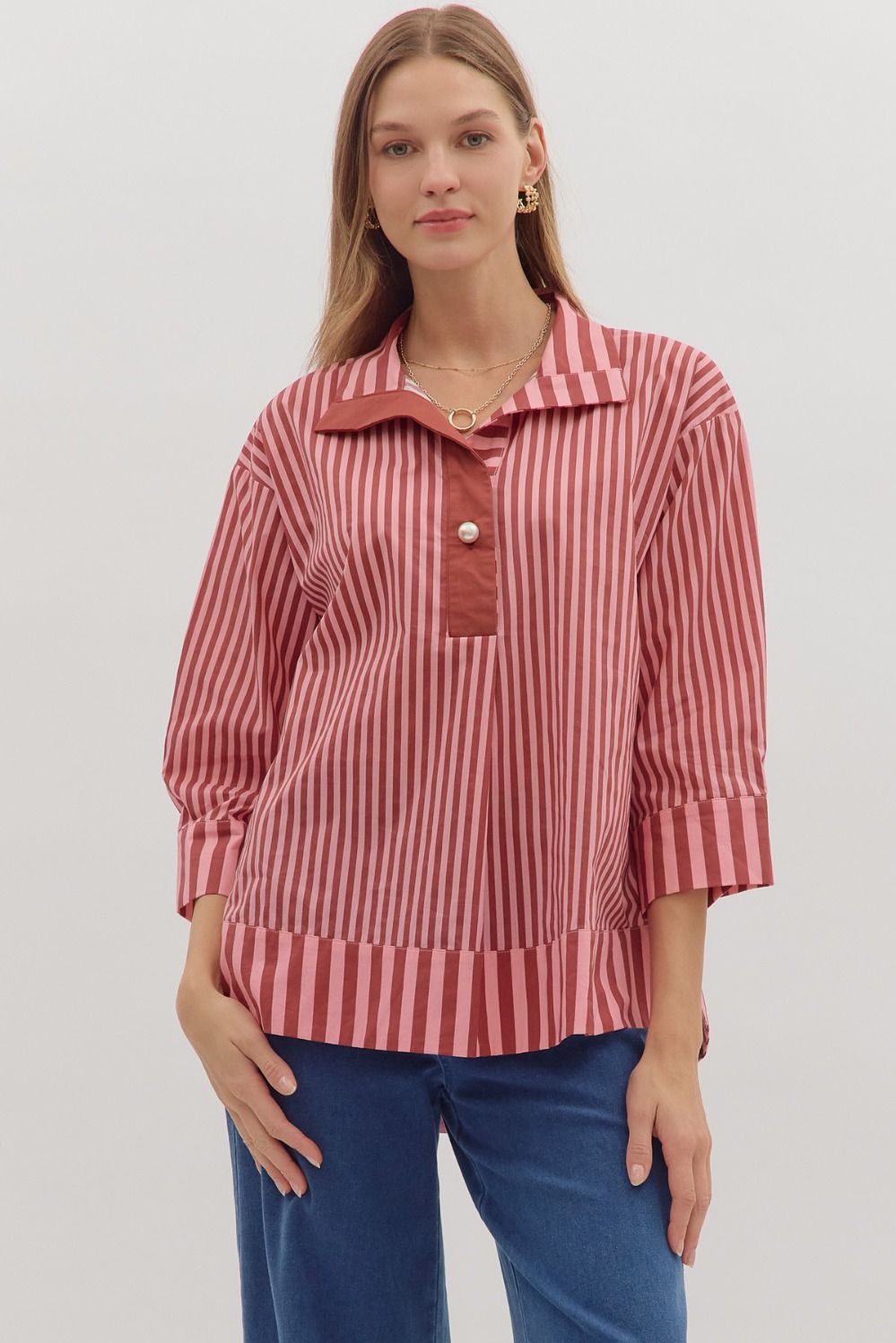 The Stella Striped Blouse