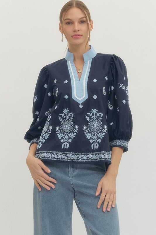 The Evie Embroidered Top