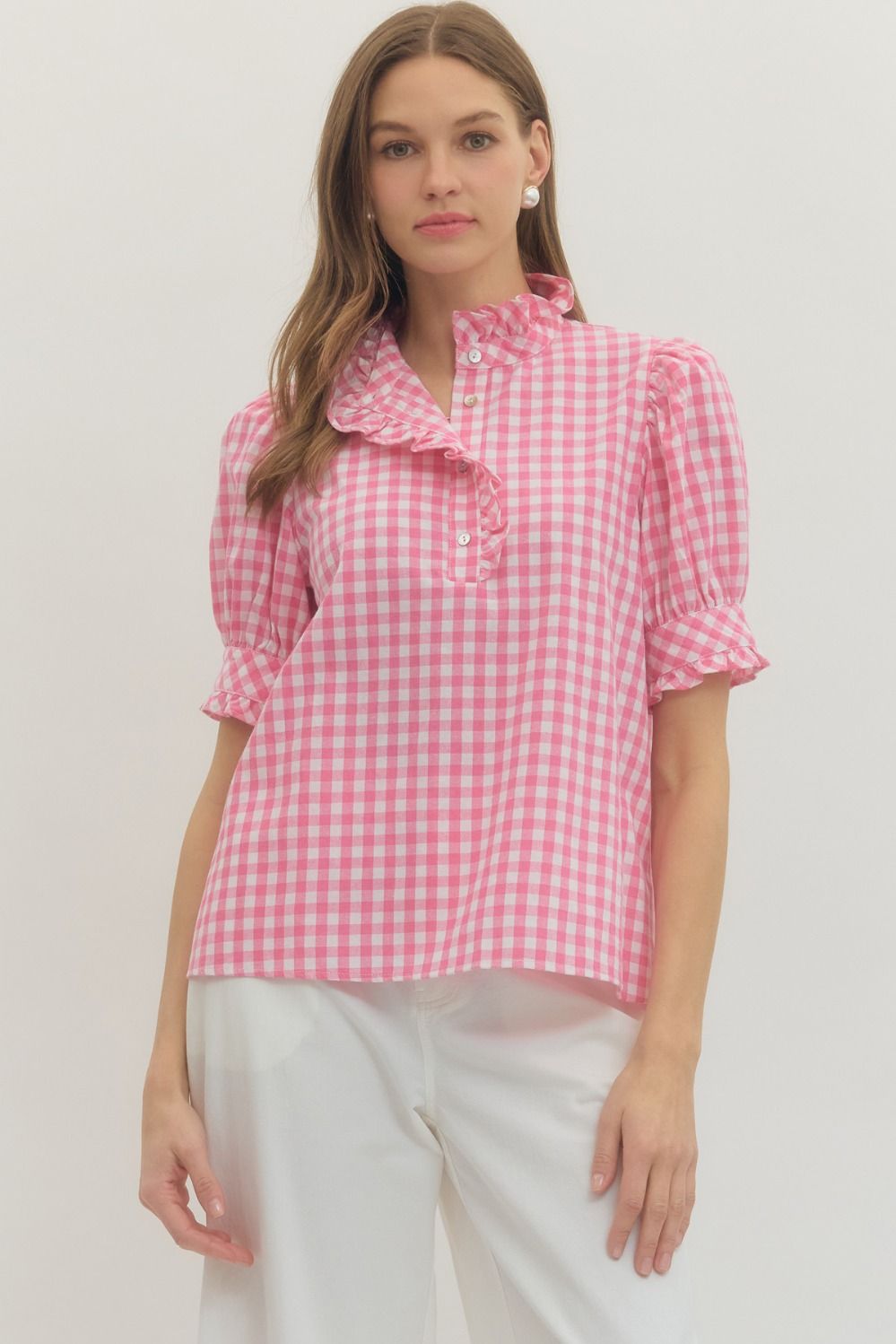 The Greta Gingham Top