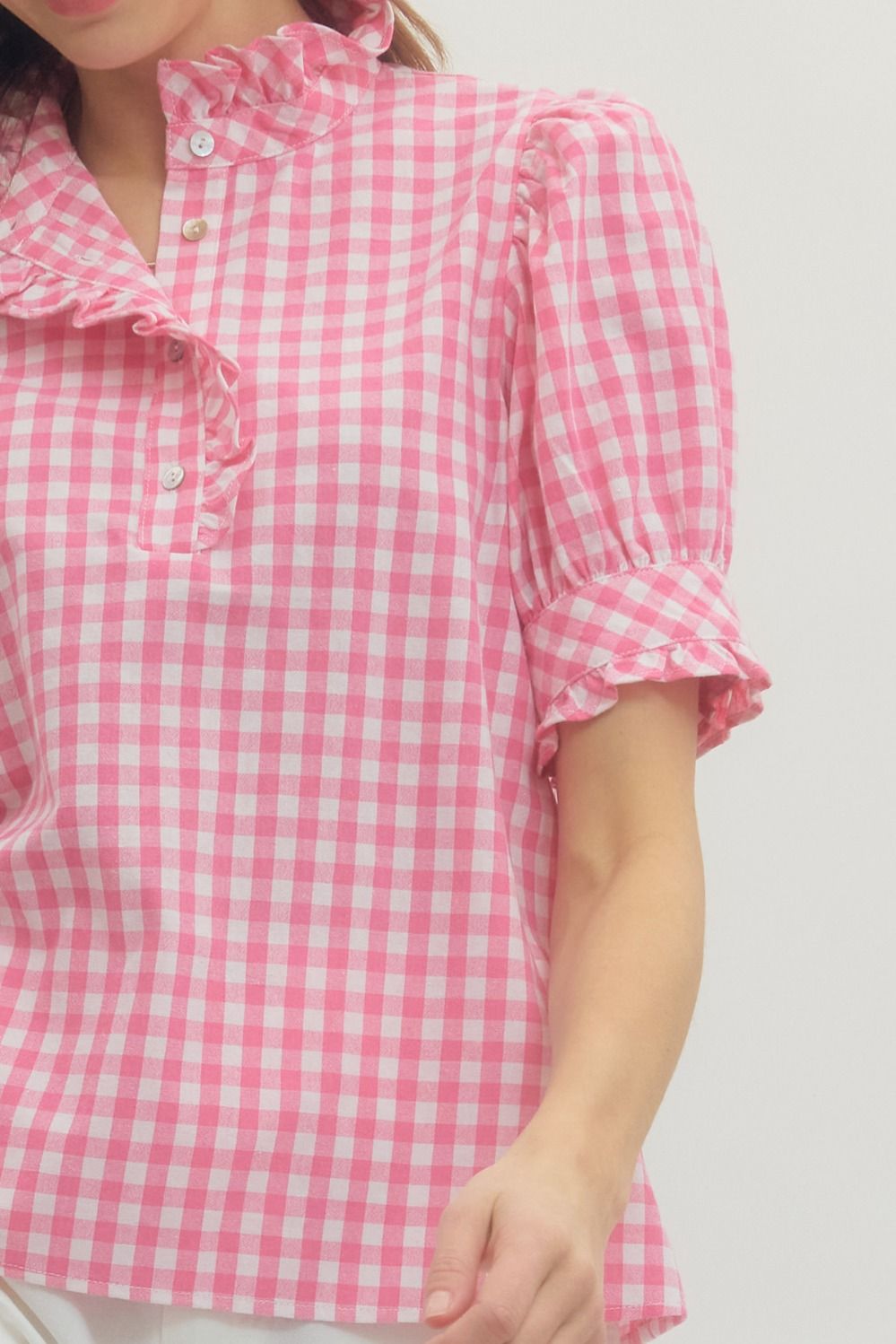 The Greta Gingham Top