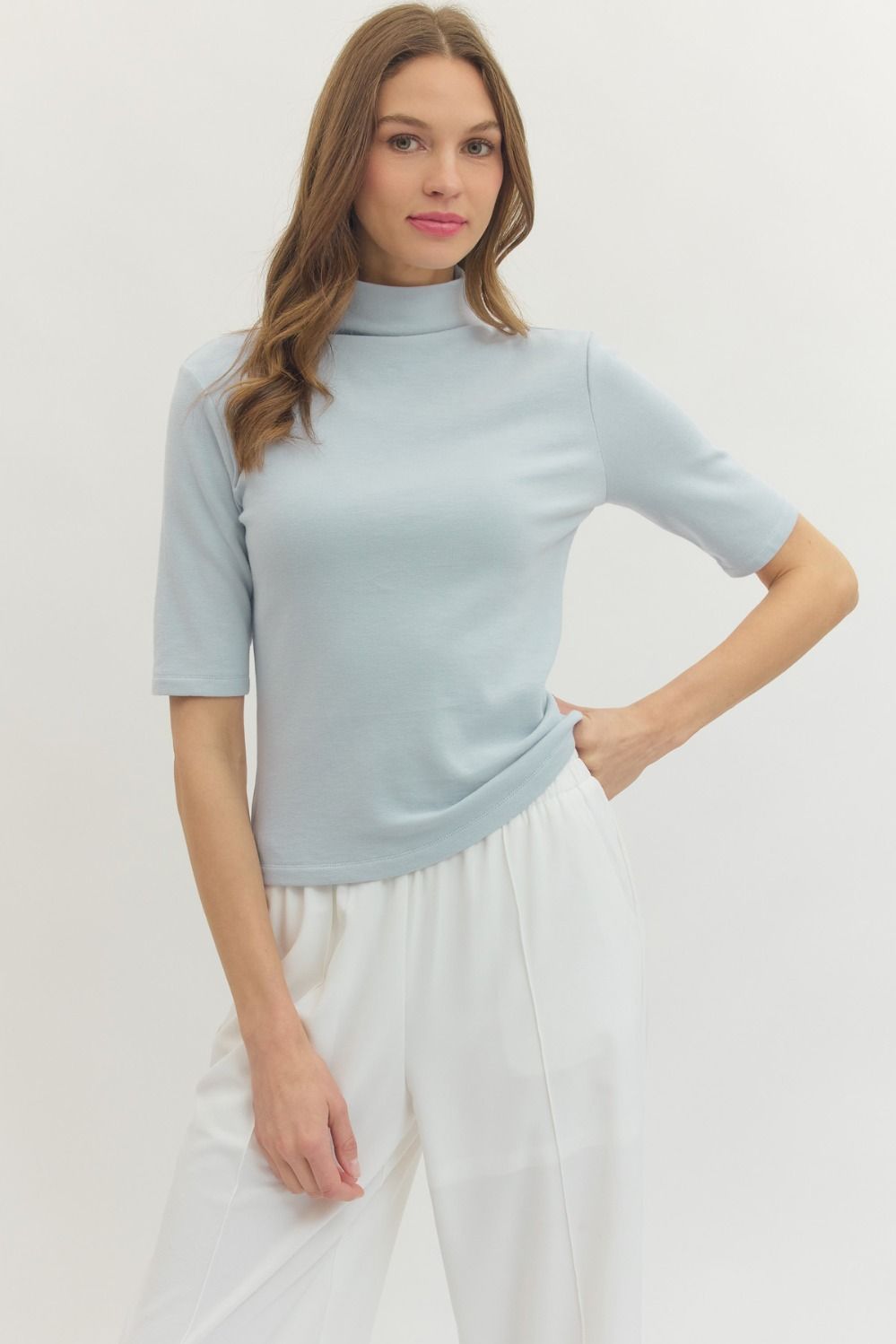 The Mae Mock Neck Top