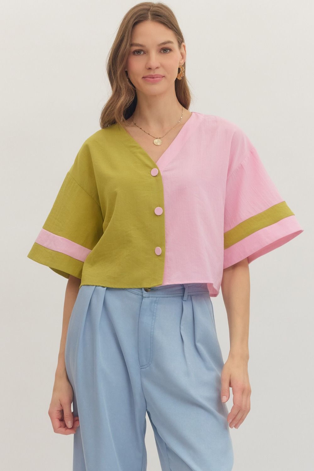 The Collin Colorblock Top