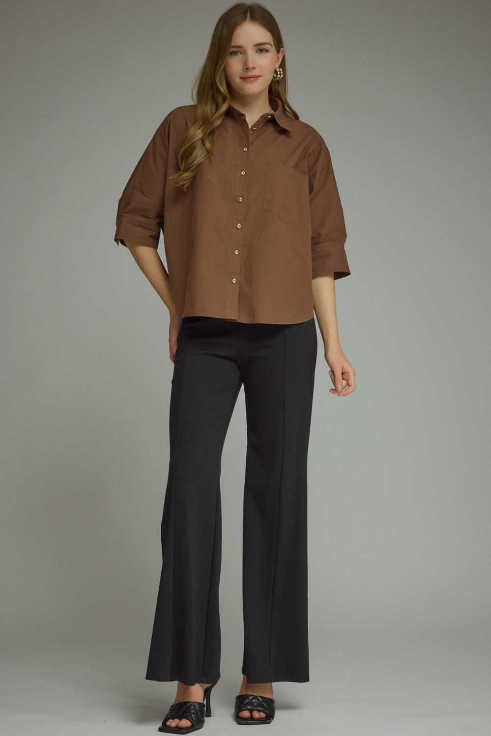 The Bridgette Button Top