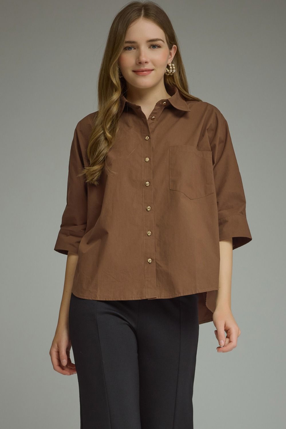 The Bridgette Button Top