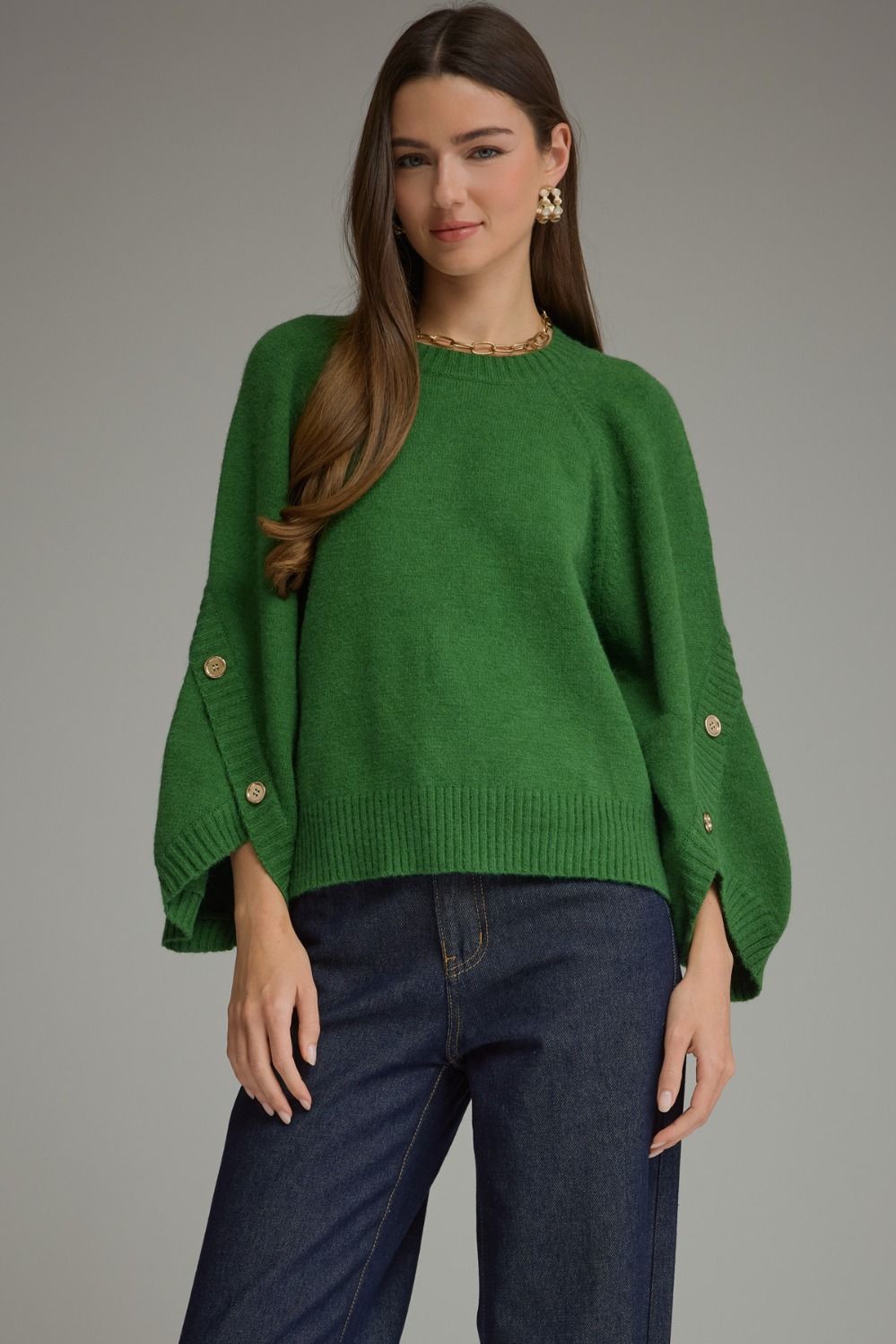 The Brentley Button Sweater