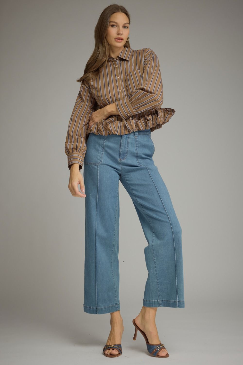 The Rala Ruffle Button Down