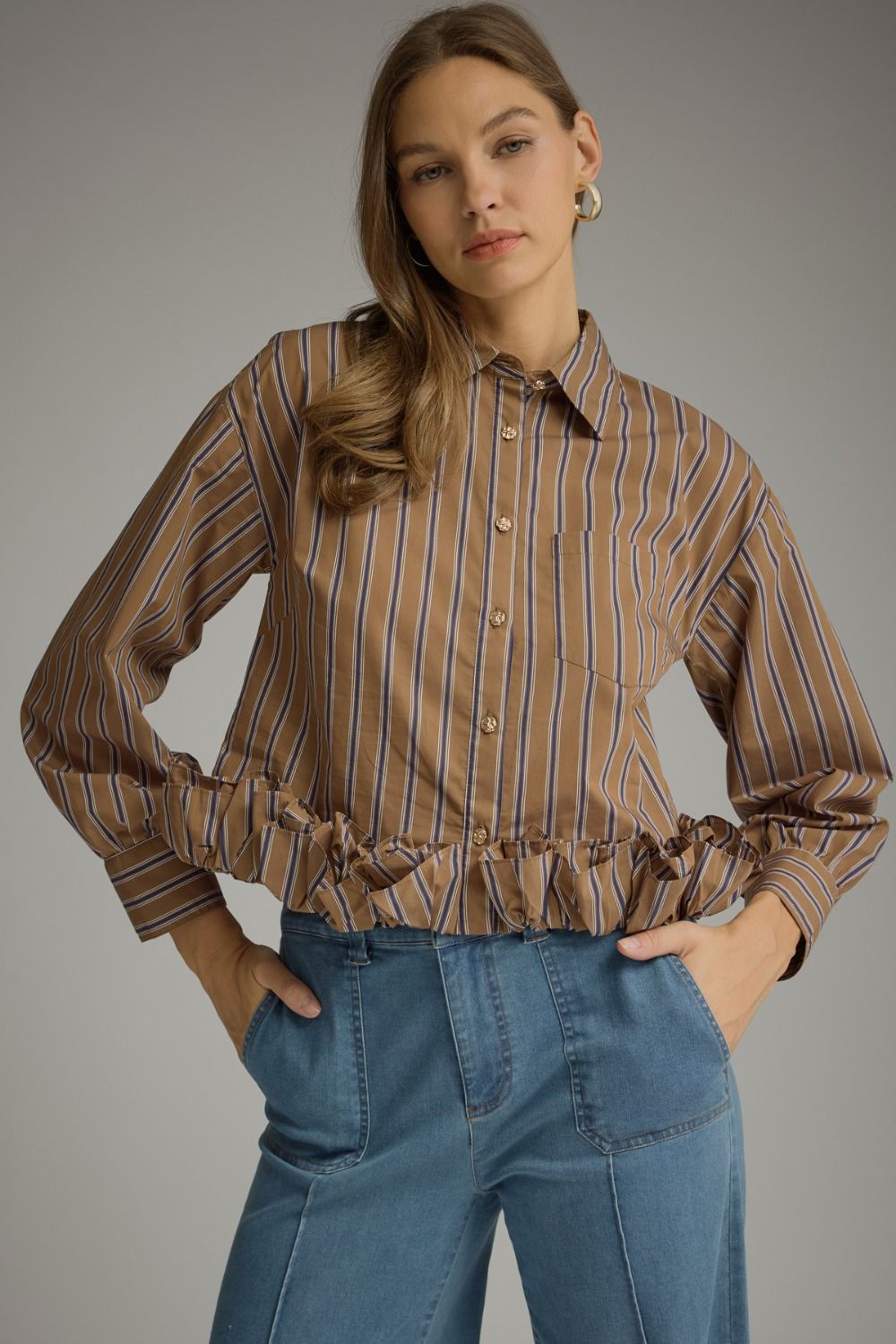 The Rala Ruffle Button Down