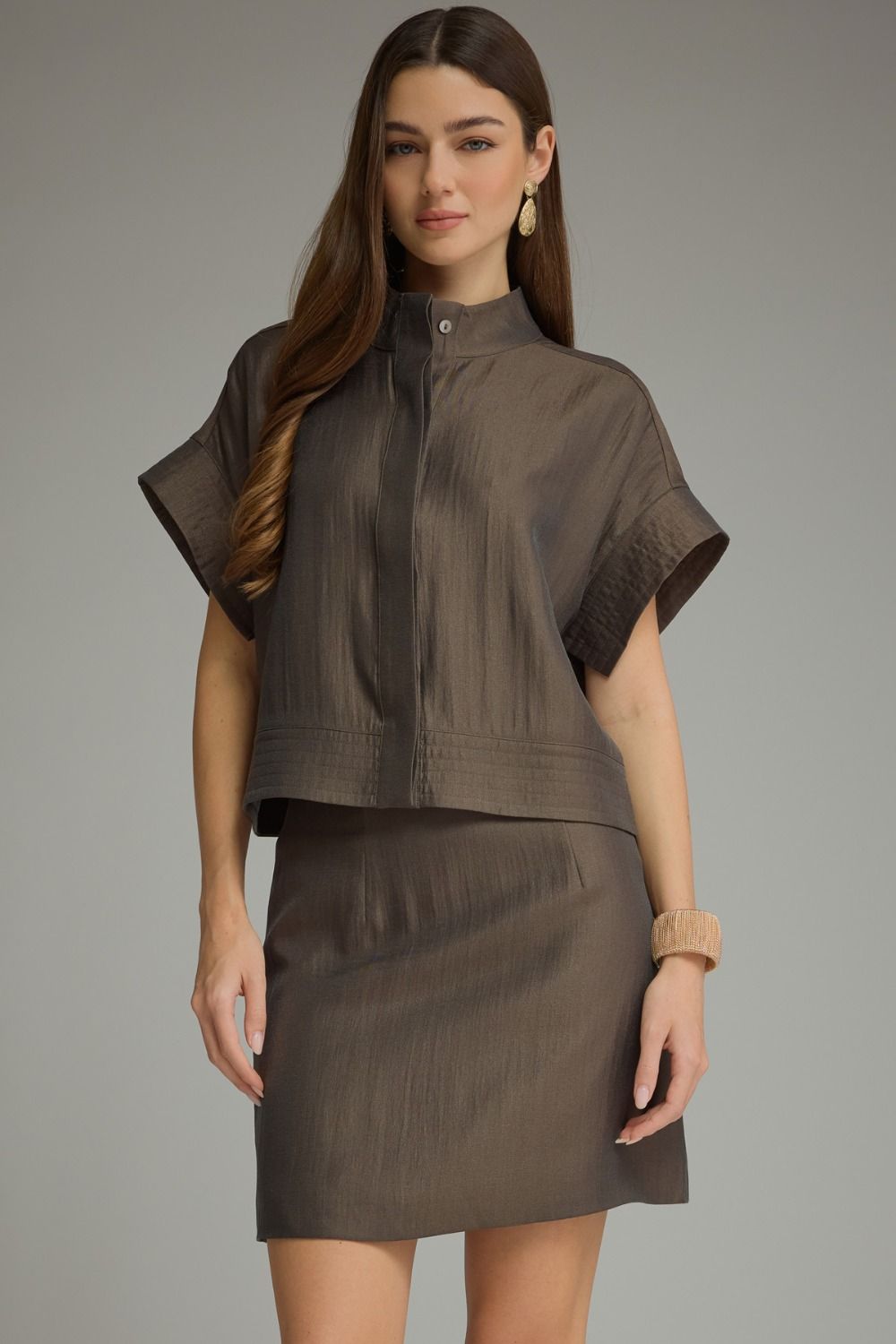 The Mellanie Metallic Top
