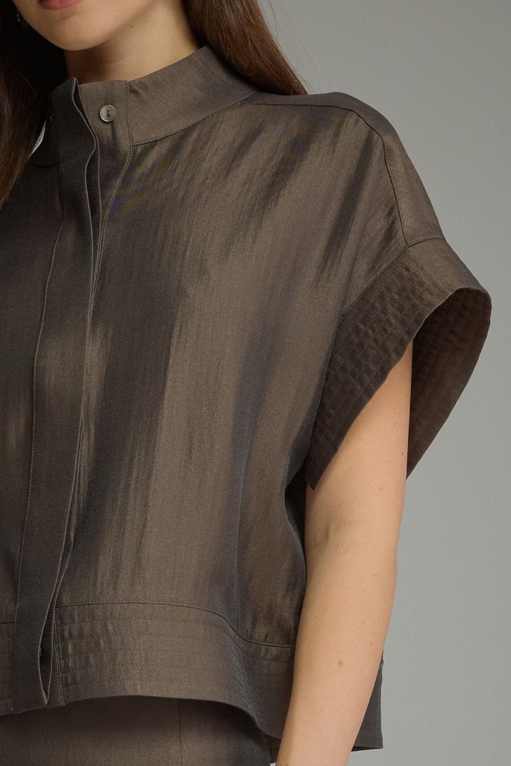 The Mellanie Metallic Top