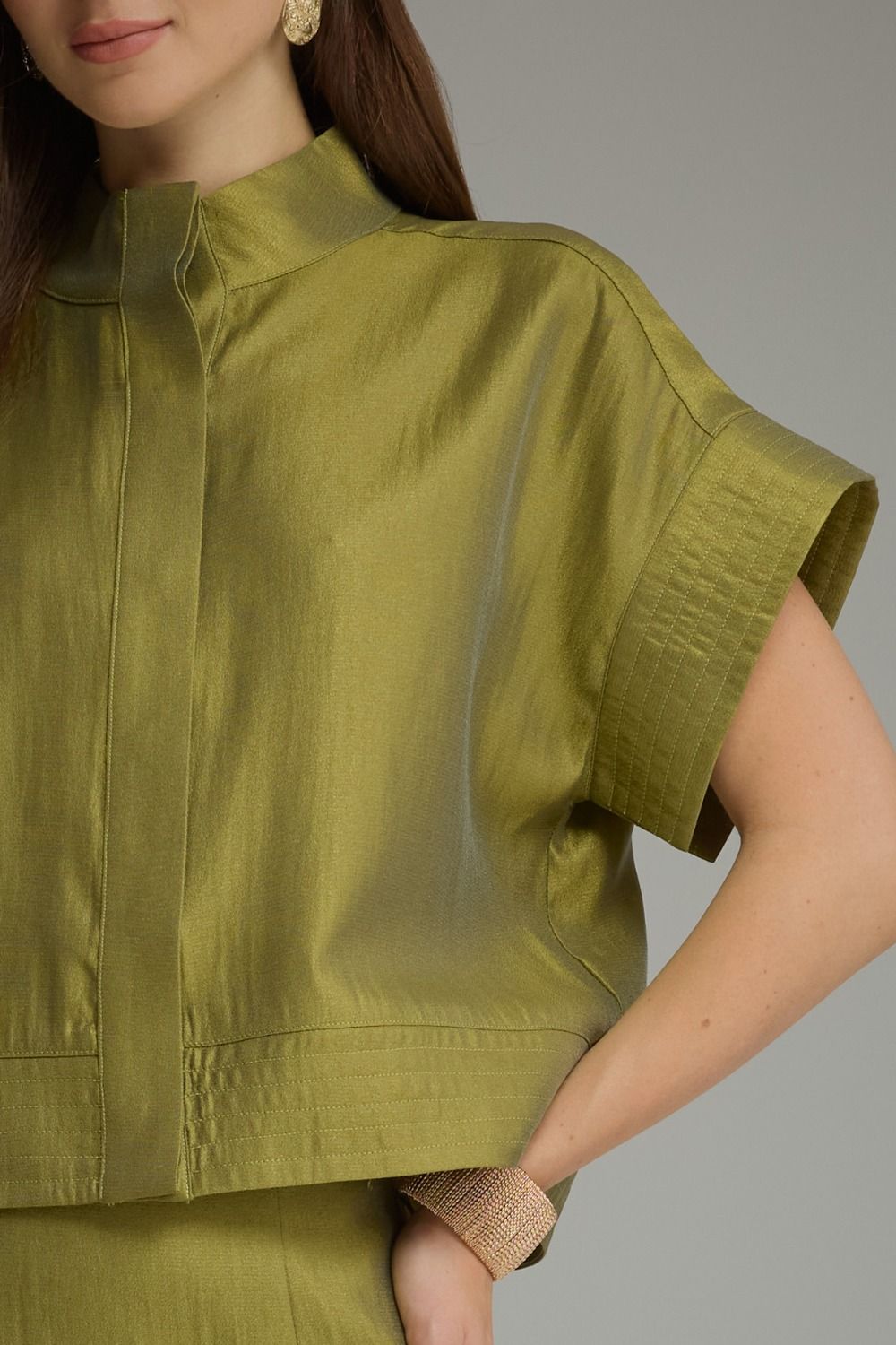 The Mellanie Metallic Top