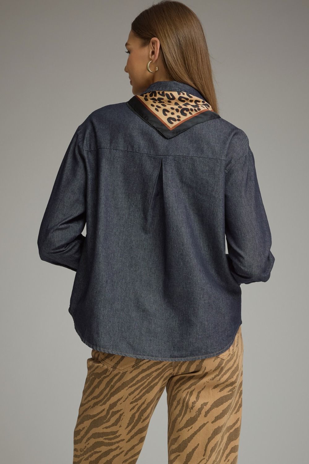 The Danla Denim Scarf Top