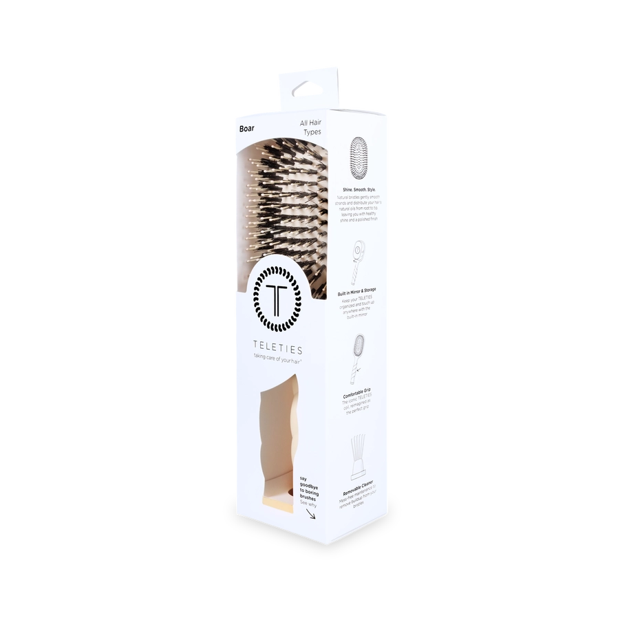 TELETIES/ Boar Bristle Hair Brush