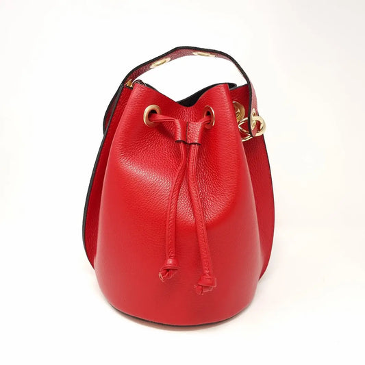 The Baxter Big Bucket Bag/ Red