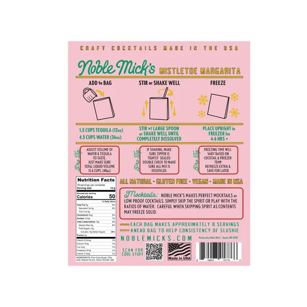 Noble Micks/ Mistletoe Margarita Cocktail Mix